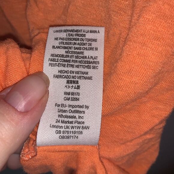 We the Free People Hi Low Tank Top Lagenlook Tangerine Orange - Picture 4 of 8